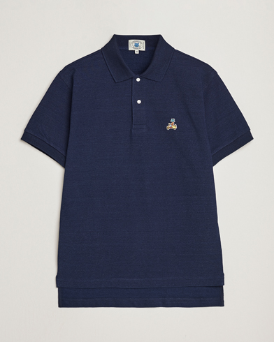 Herre | Japanese Department | Kamakura Shirts | Vintage Ivy Short Sleeve Polo Navy