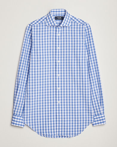Herre | Oxfordskjorter | Kamakura Shirts | Slim Fit Broadcloth Spread Shirt Blue Gingham