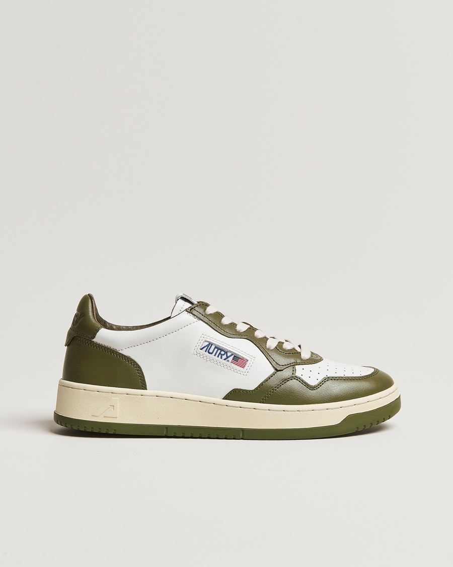 Herre | | Autry | Medalist Low Bicolor Leather Sneaker Military Olive