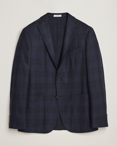 Herre | Italian Department | Boglioli | K Jacket Wool Herringbone Blazer Navy
