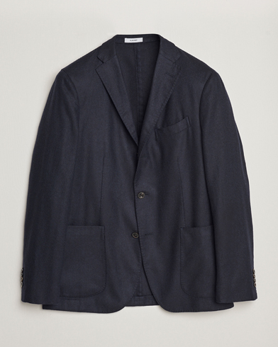 Herre | Dressjakker | Boglioli | K Jacket Dyed Flannel Check Blazer Navy