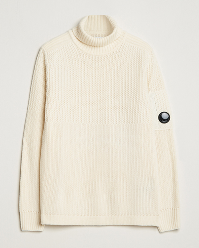 Herre | C.P. Company | C.P. Company | Heavy Knitted Lambswool Rollneck White