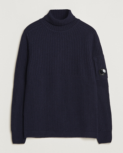 Herre | Pologensere | C.P. Company | Heavy Knitted Lambswool Rollneck Total Eclipse