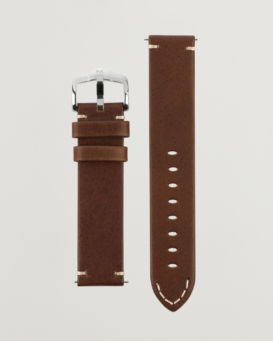 HIRSCH Ranger Retro Leather Watch Strap Golden Brown – Brun