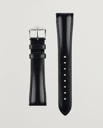 Herre | Klokkeremmer | HIRSCH | Siena Tuscan Leather Watch Strap Black