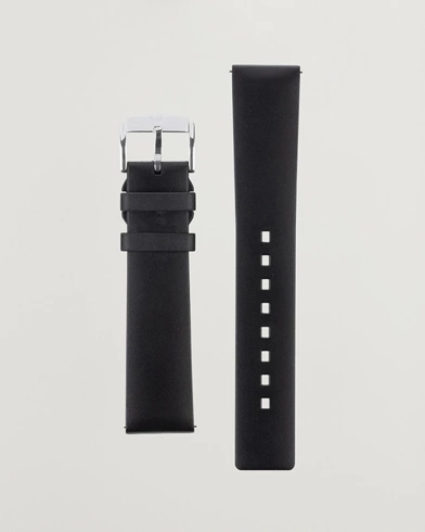 Herre | Klokkeremmer | HIRSCH | Pure Natural Rubber Watch Strap Black