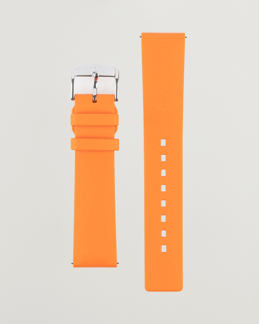 HIRSCH Pure Natural Rubber Watch Strap Orange – Oransje