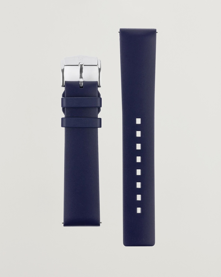 HIRSCH Pure Natural Rubber Watch Strap Blue – Blå