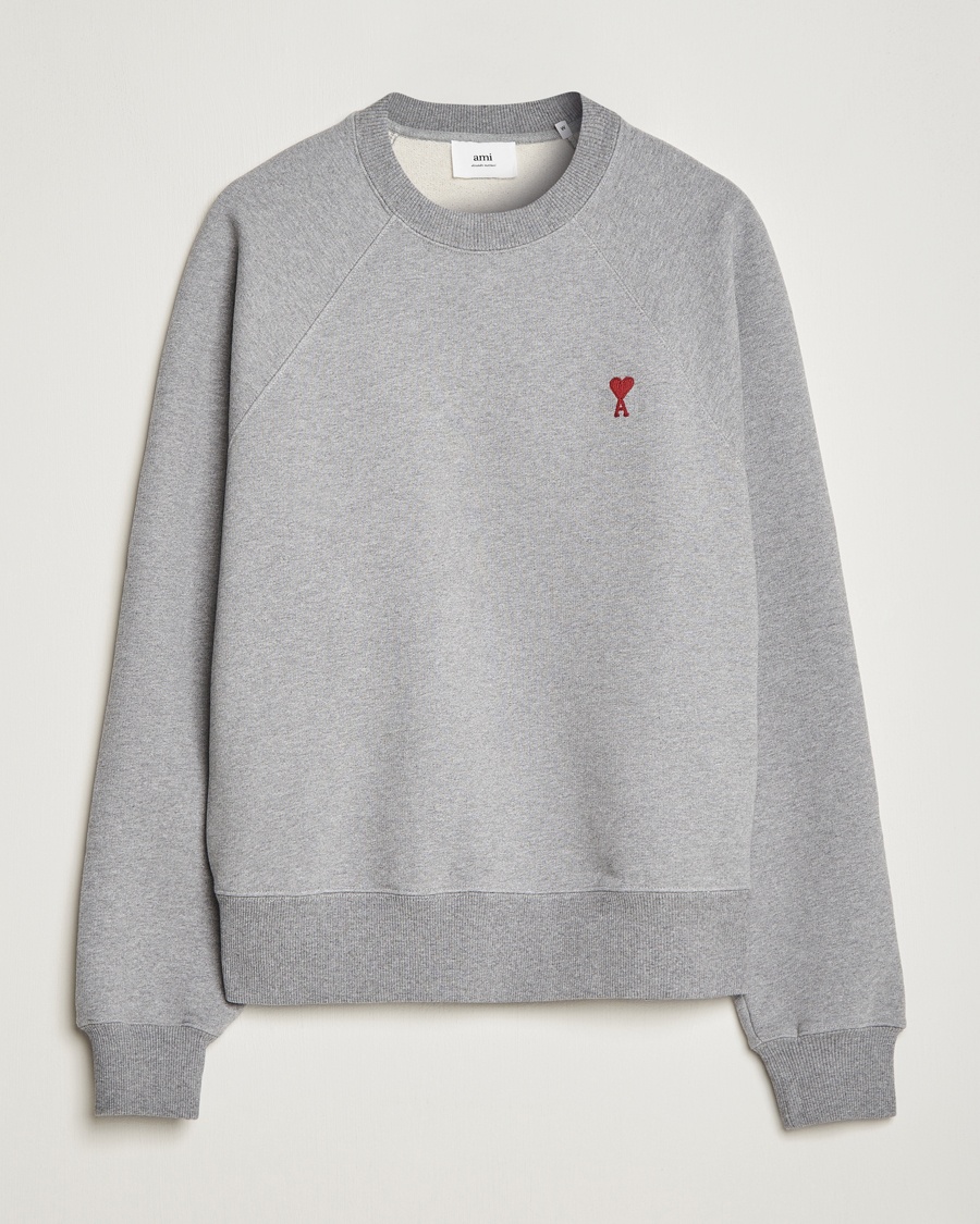 Herre | AMI | AMI | Heart Logo Sweatshirt Heather Grey