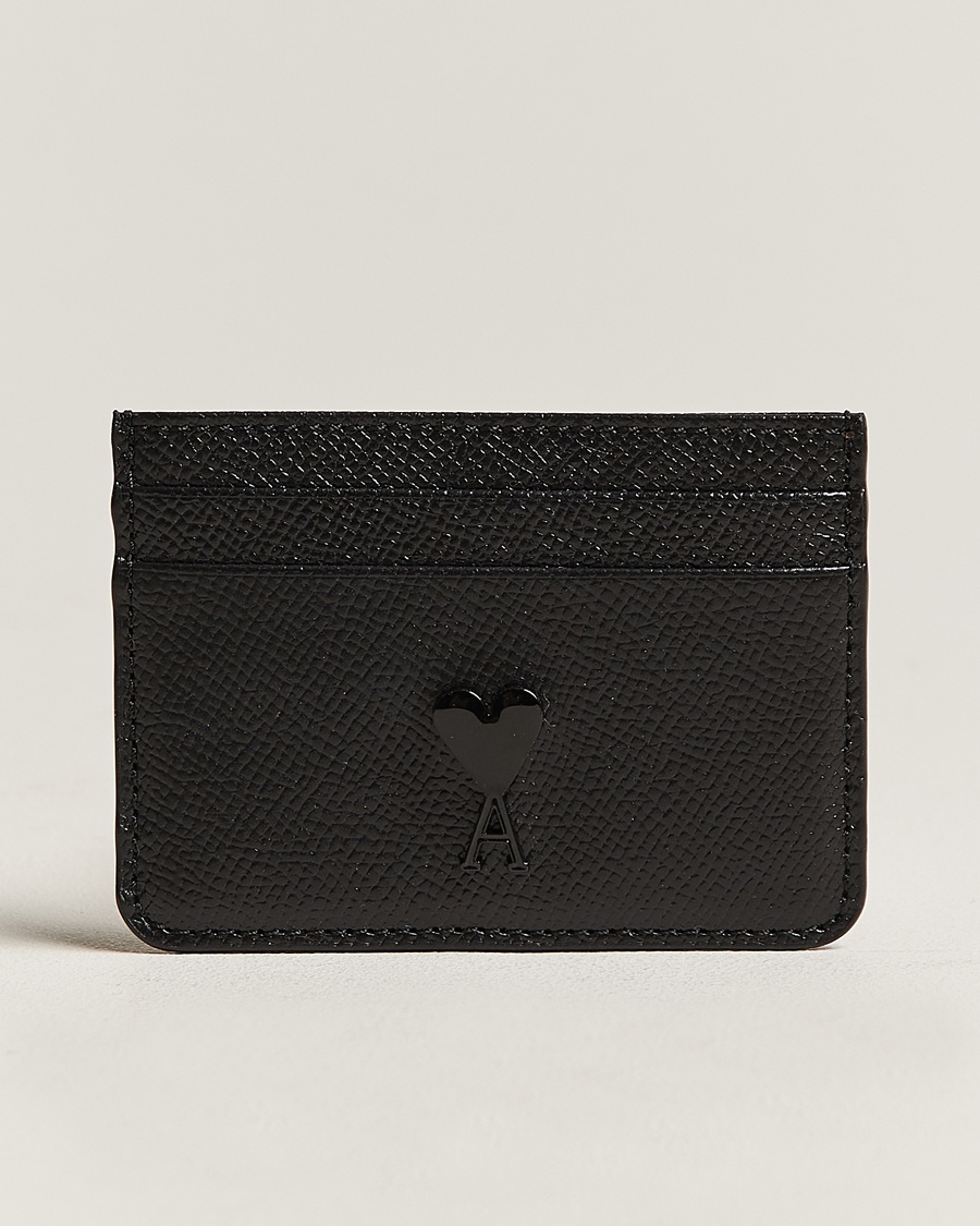 Herre | | AMI | Tonal Logo Leather Cardholder Black