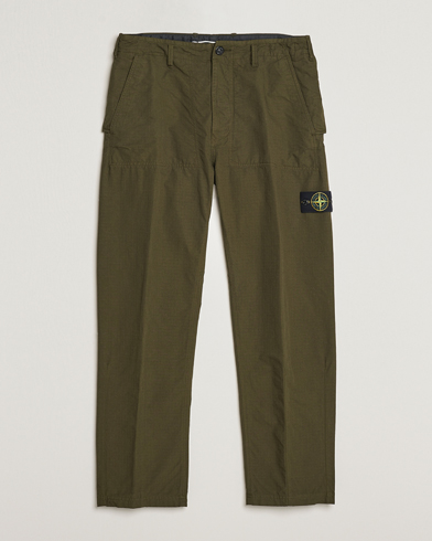 Herre | Bukser | Stone Island | Garment Dyed Ripstop Trousers Olive