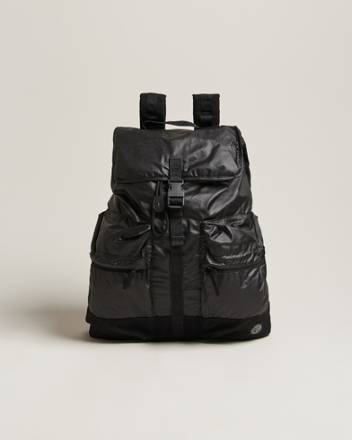 Herre | Alla produkter | Stone Island | Garment Dyed Mussola Gommata Canvas Backpack Black