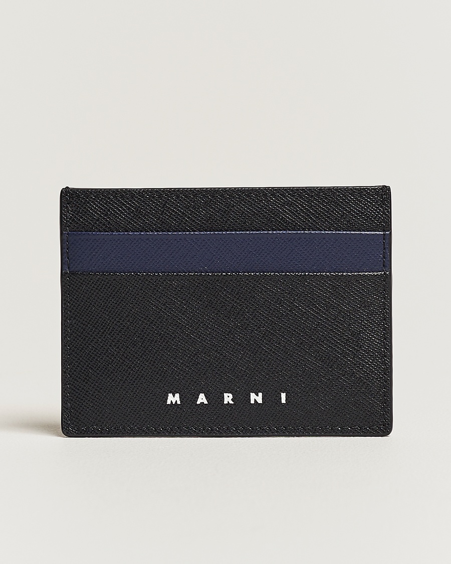 Herre | | Marni | Saffiano Leather Cardholder Blublack