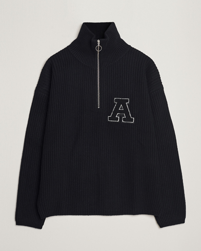 Herre |  | Axel Arigato | Team Knitted Half Zip Black