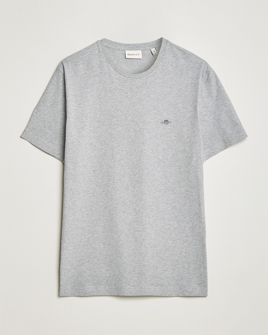 Herre | | GANT | The Original Solid T-Shirt Grey Melange