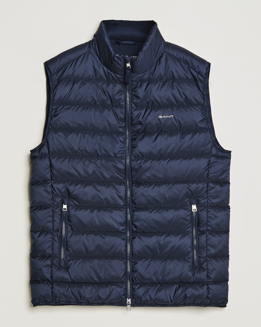 Herre | Vester | GANT | The Light Down Gilet Evening Blue