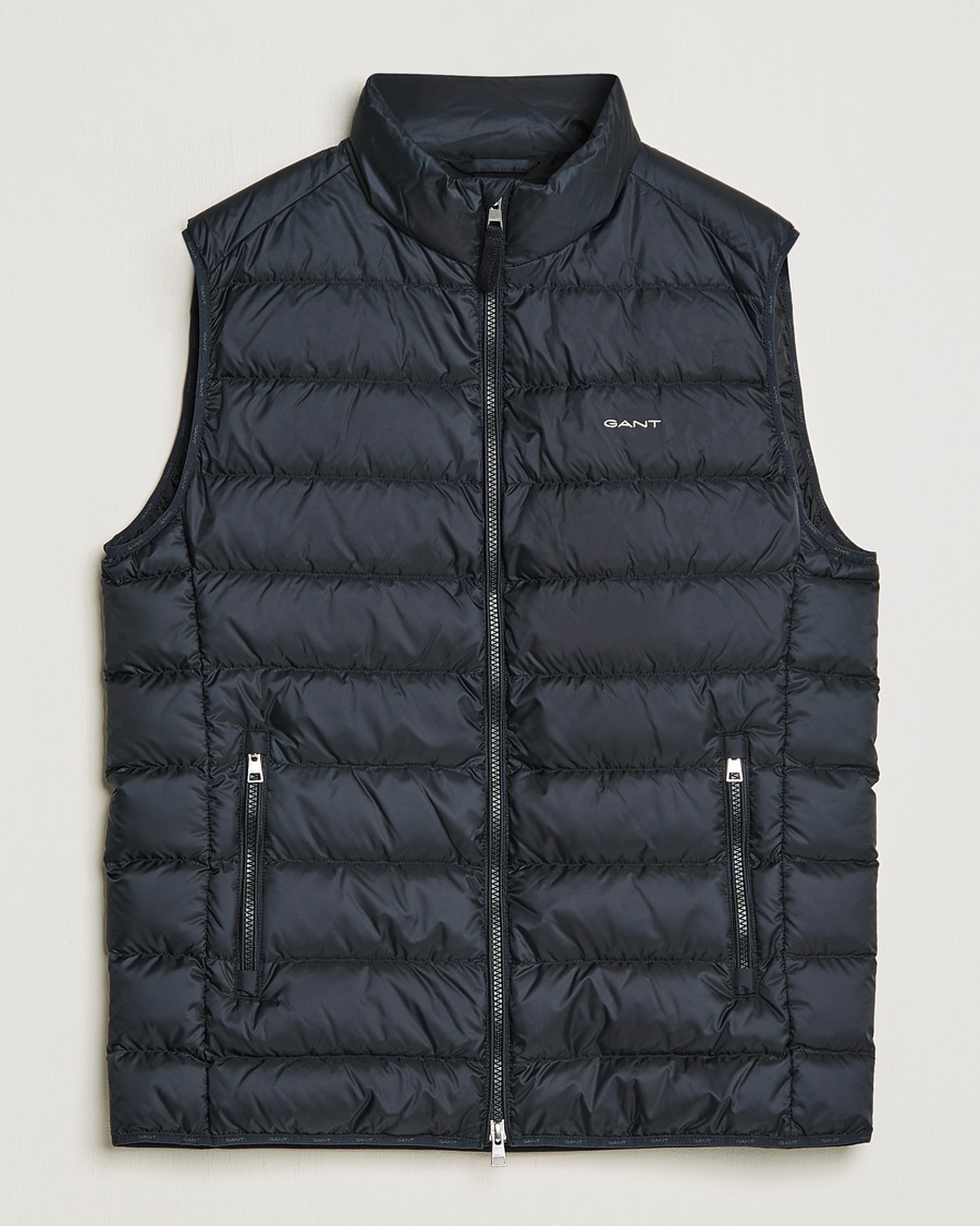 Gant The Light Down Gilet Black – Svart