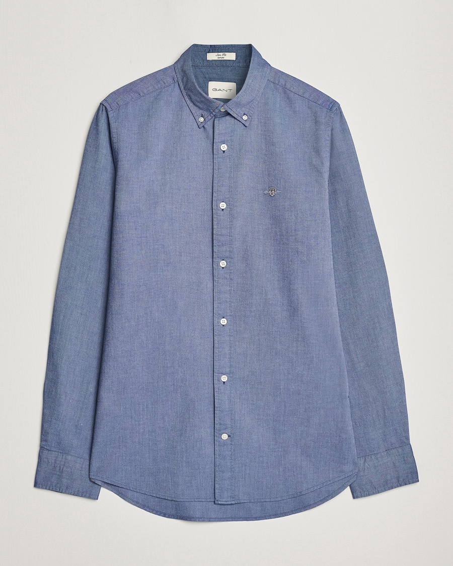 Gant Slim Fit Oxford Shirt Persian Blue – Blå