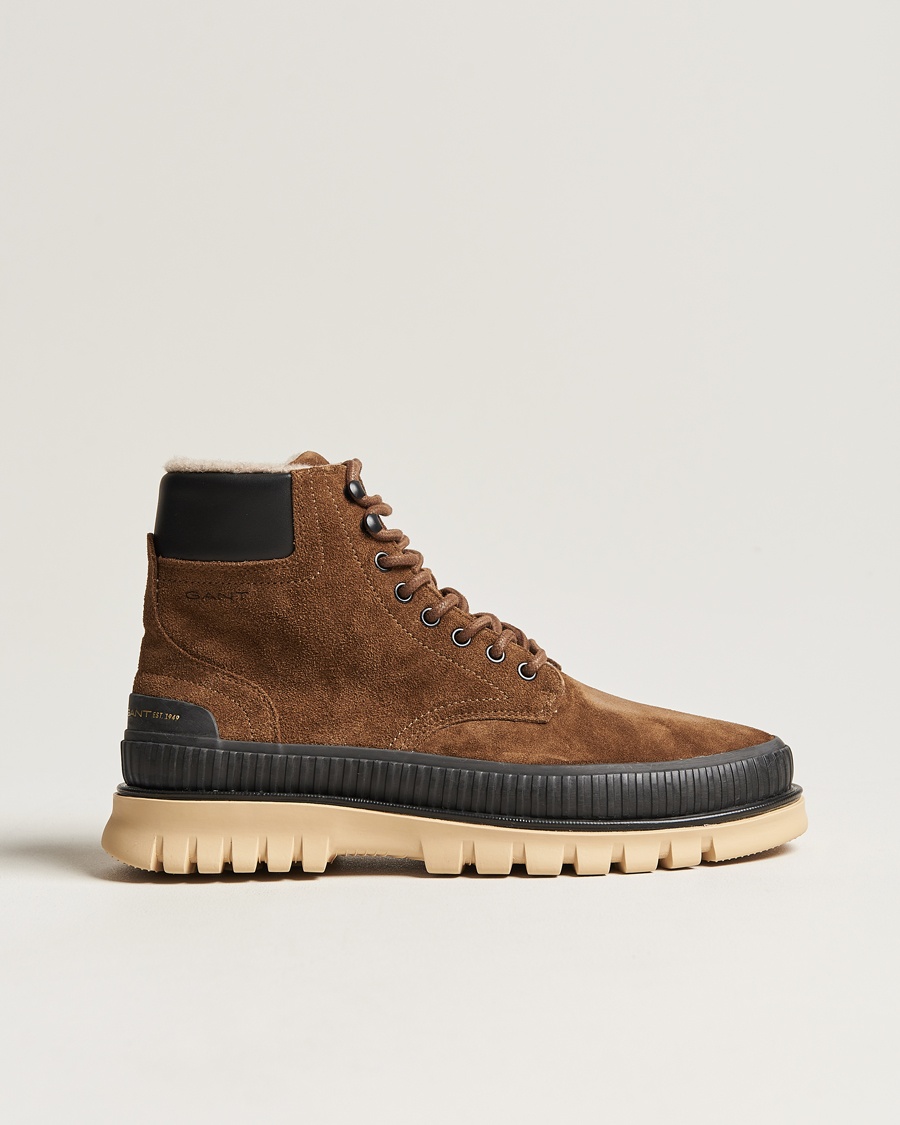 Herre | | GANT | Nebrada Felt Lined Suede Boot Tobacco Brown