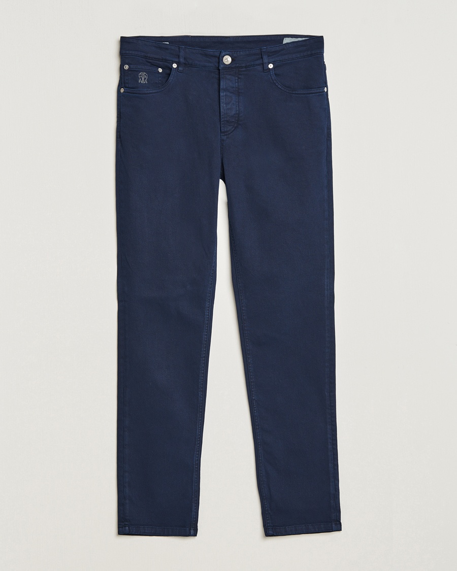 Herre | Italian Department | Brunello Cucinelli | Slim Fit Bull Denim Pants Navy