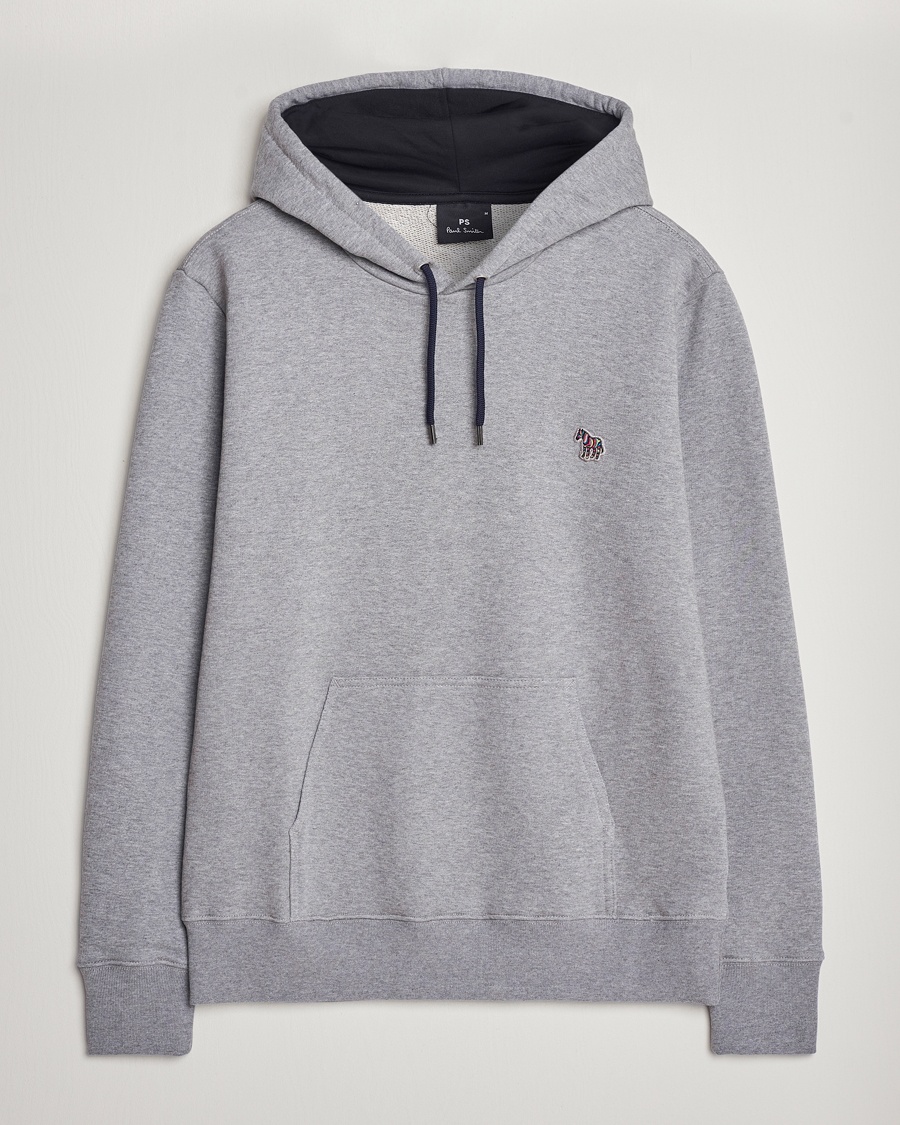 Herre | Paul Smith | PS Paul Smith | Zebra Organic Cotton Hoodie Grey Melange