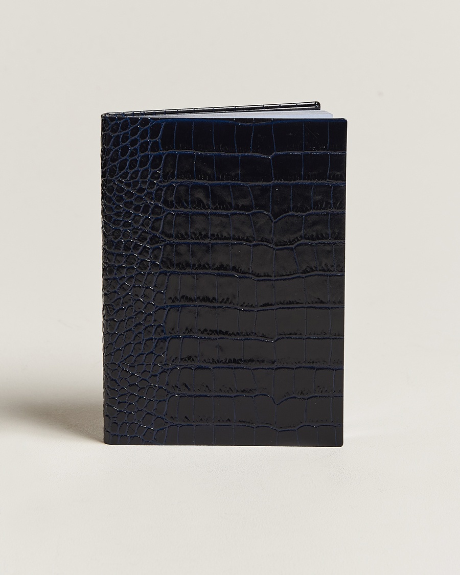 Herre | Notatbøker | Smythson | Mara Leather Notebook Navy