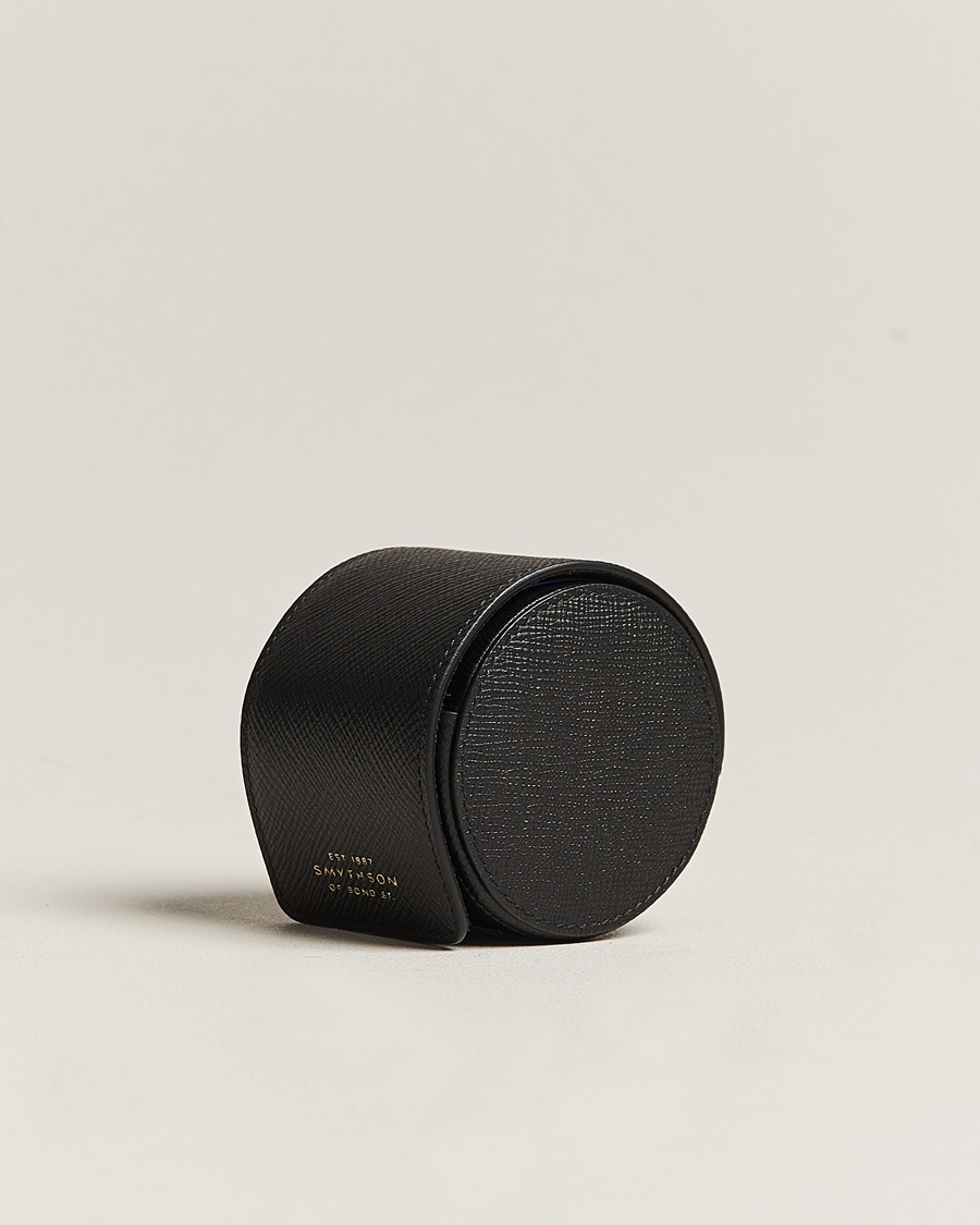 Herre | Klokke- og smykkeskrin | Smythson | Panama Single Watch Roll Black