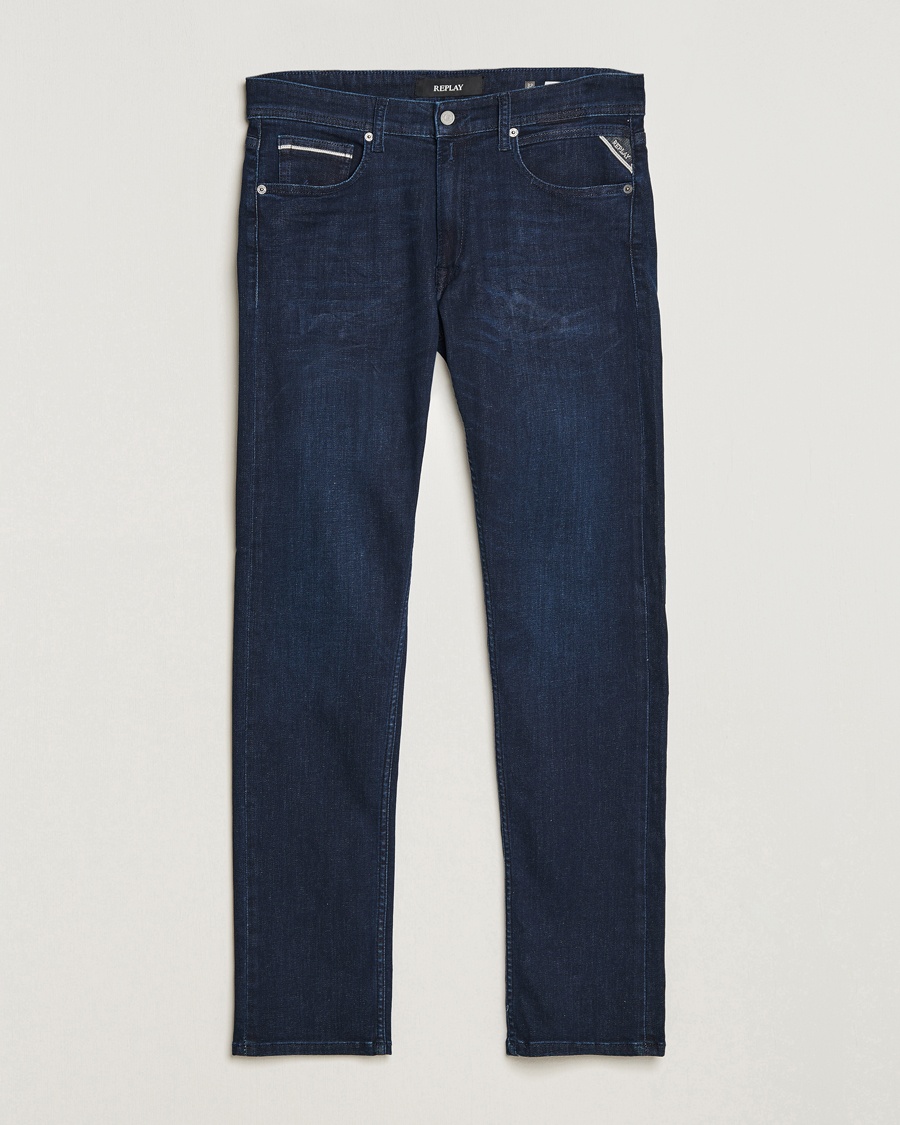 Replay Grover Powerstretch Jeans Dark Blue – Blå