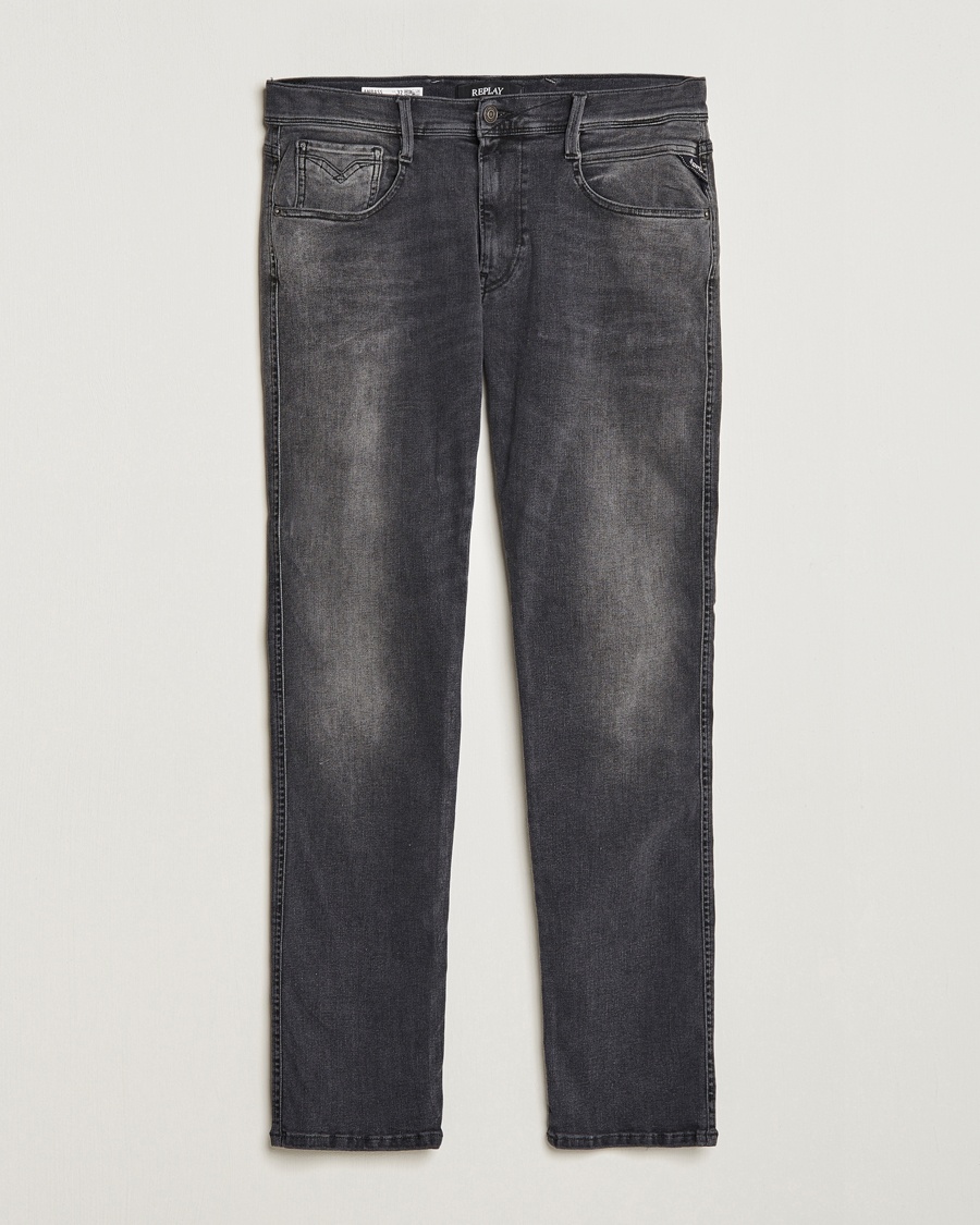Replay Anbass Hyperflex Re-Used Jeans Washed Grey – Grå