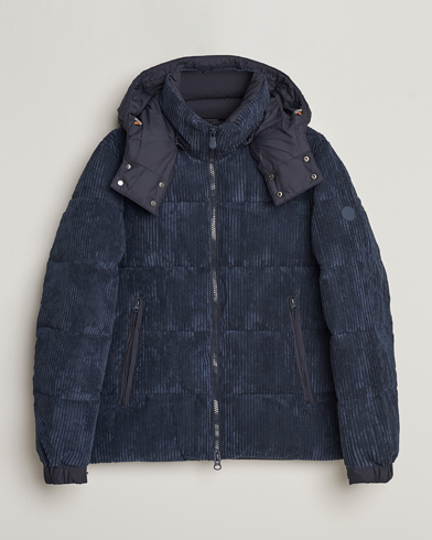 Herre | Save The Duck | Save The Duck | Albus Cord Padded Puffer Jacket Blue Black