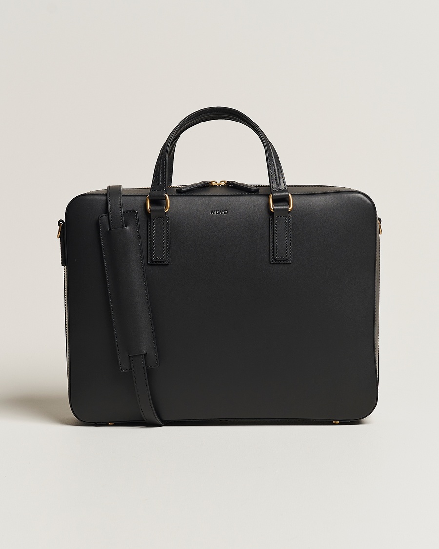 Herre | Dokumentvesker | Mismo | Morris Full Grain Leather Briefcase Black