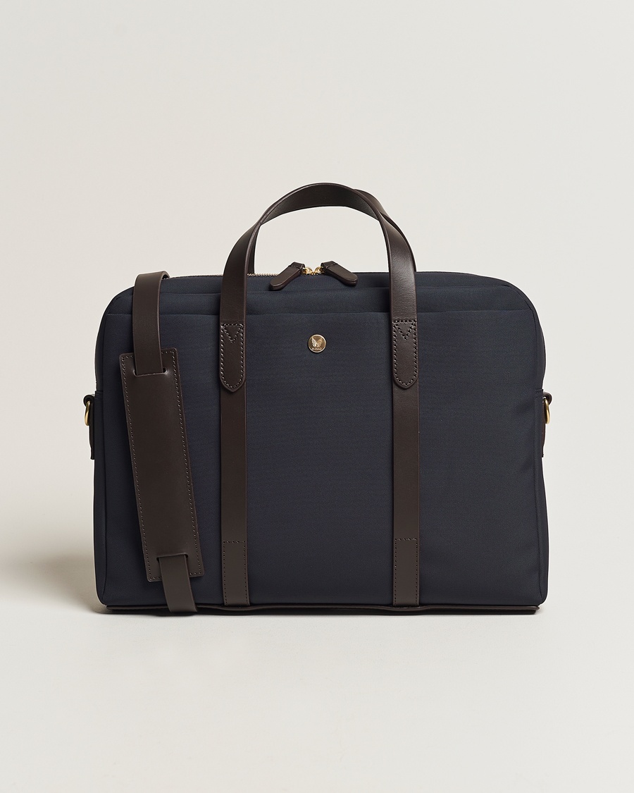 Mismo M/S Aspire Briefcase Navy/Dark Brown – Blå