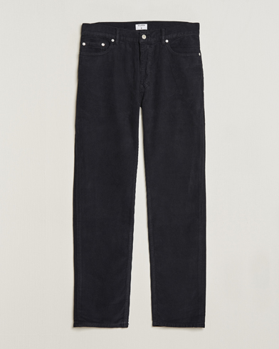 Herre | Cordfløyelsbukser | Filippa K | Straight Fit Garment Dyed Corduroy Pants Black