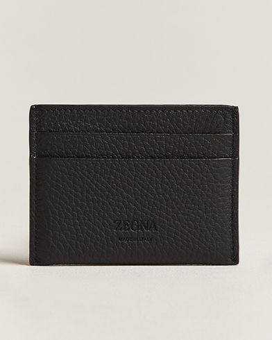 Herre | Zegna | Zegna | Grain Leather Card Holder Black