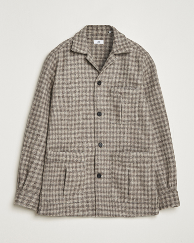Herre | An overshirt occasion | 100Hands | Fox Brothers Checked Wool Travellers Jacket Brown
