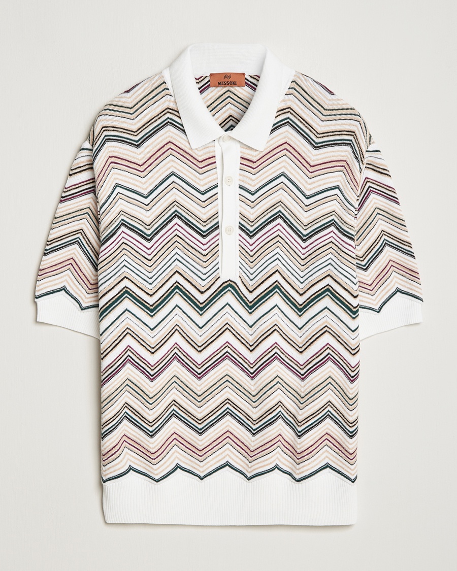 Herre | Missoni | Missoni | Chevron Cotton Polo Beige