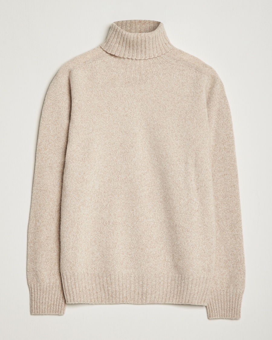 Altea Wool/Cashmere Crew Neck Rollneck Beige Melange
