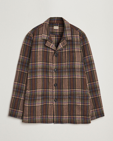 Herre | Massimo Alba | Massimo Alba | Florida Soft Wool Shirt Jacket Brown Check