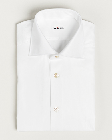 Herre | Quiet Luxury | Kiton | Slim Fit Royal Oxford Shirt White