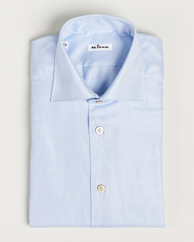 Herre | Kiton | Kiton | Slim Fit Royal Oxford Shirt Light Blue