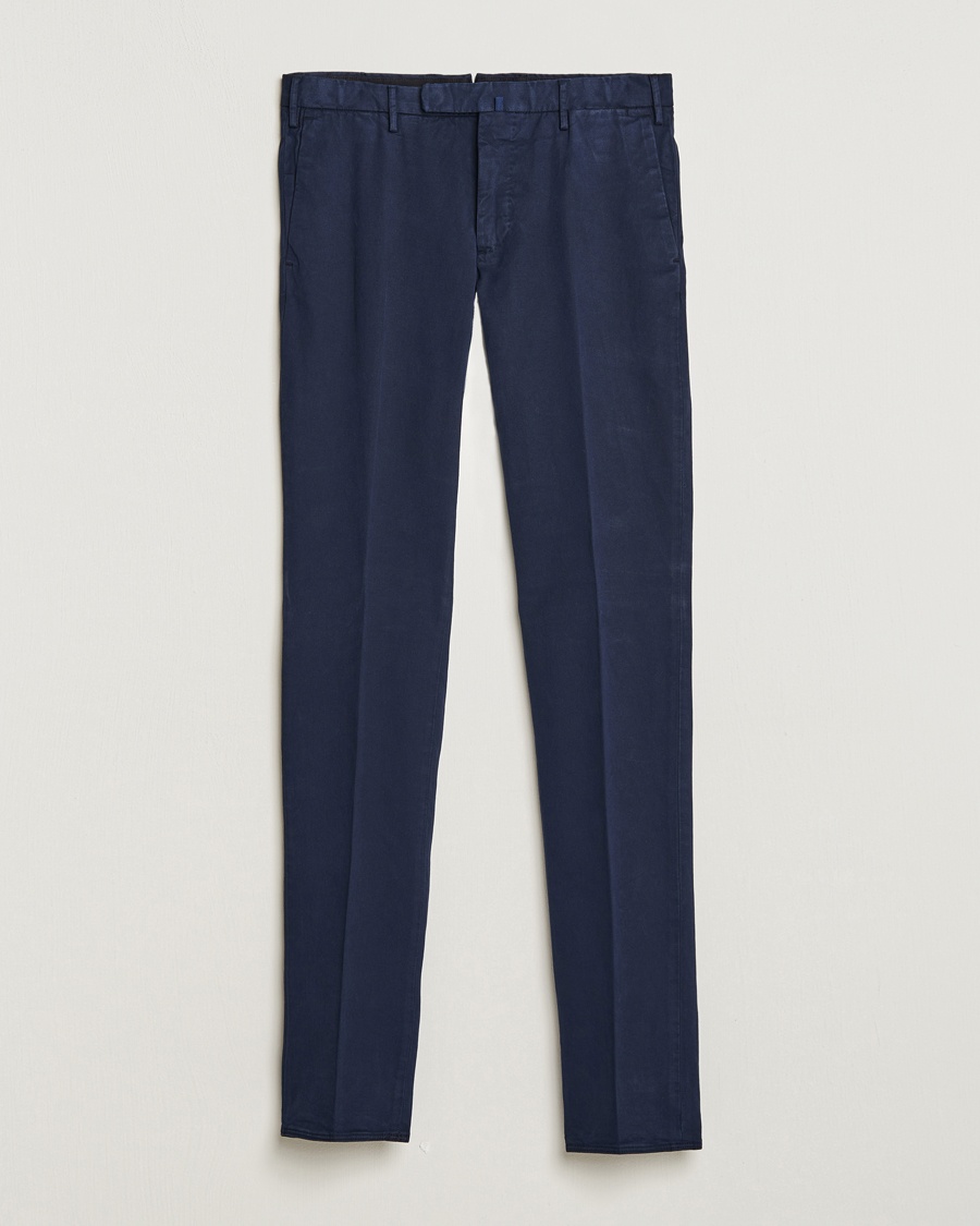 Herre | Incotex | Incotex | Slim Fit Cotton Stretch Chinos Navy
