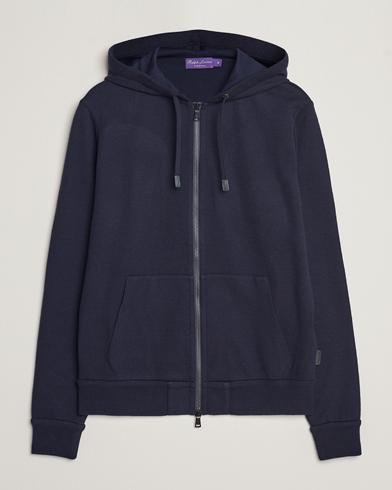 Herre | Ralph Lauren Purple Label | Ralph Lauren Purple Label | Luxury Fleece Full Zip Sweater Navy