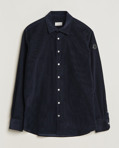 Herre | Cordfløyelskjorter | Moncler | Corduroy Casual Shirt Navy