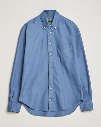 Herre | Gitman Vintage | Gitman Vintage | Button Down Hopsack Shirt Blue