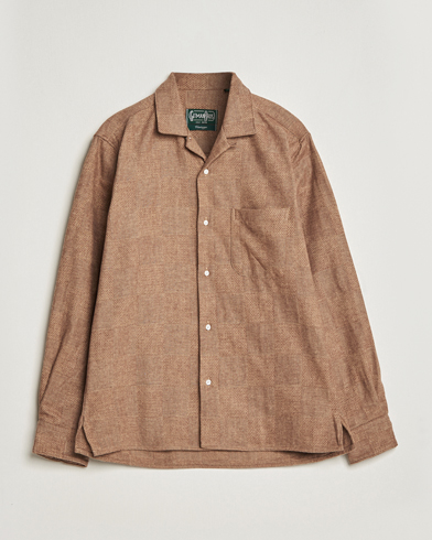 Herre | 50% salg | Gitman Vintage | Brushed Patchwork Camp Shirt Tan