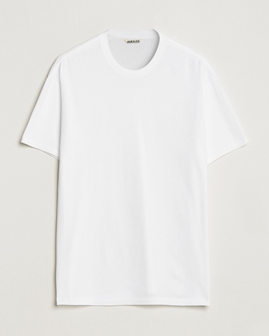 Herre | Hvite t-shirts | Auralee | Seamless Crewneck T-Shirt White