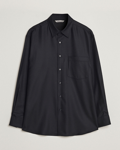 Herre | Nye varemerker | Auralee | Super Light Wool Shirt Black