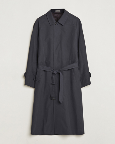Herre | Moderne jakker | Auralee | Finx Gabardine Trench Coat Black
