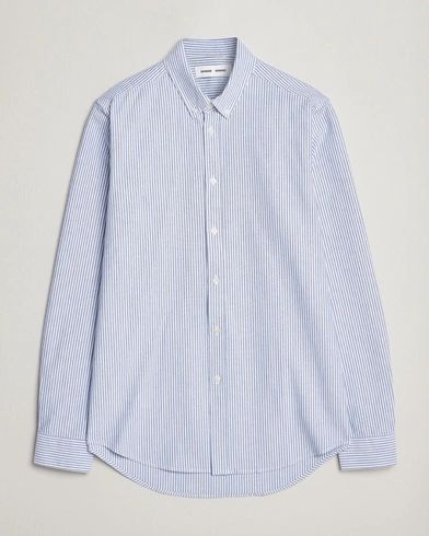 Herre |  | Samsøe & Samsøe | Liam Striped Button Down Shirt  Blue/White