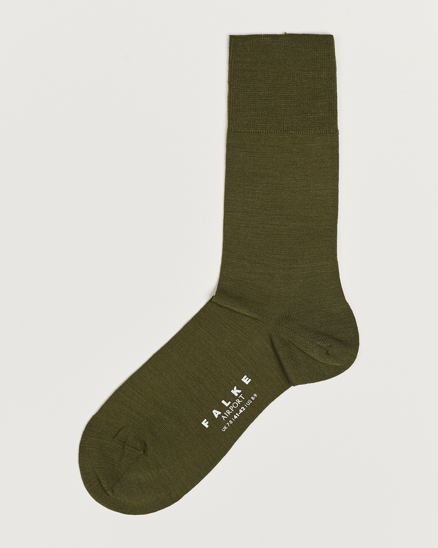 Herre | | Falke | Airport Socks Artichoke Green